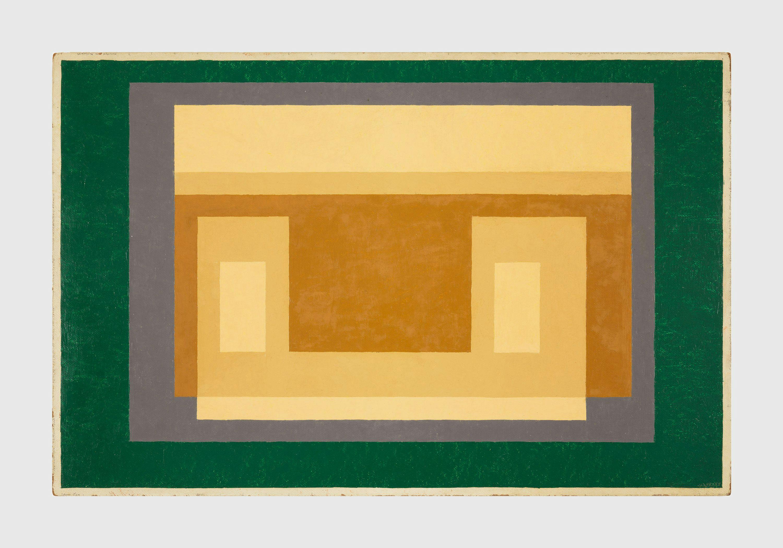A painting by Josef Albers, called Untitled (Variant/Adobe), 1948 to 1955.